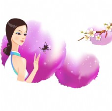 女人花矢量素材