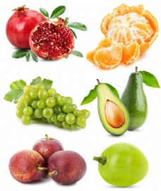 健康饮食青葡萄和石榴图片