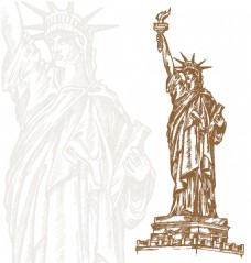纽约自由女神像插画