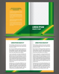 创意画册绿色时尚折页背景图片