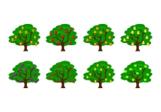 绿色叶子免费果树矢量图