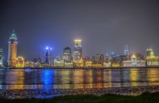 上江上海滨江公园夜景