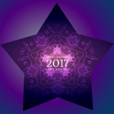 紫色背景与明星新年