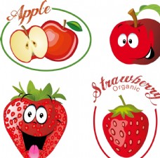 水果表情苹果草莓