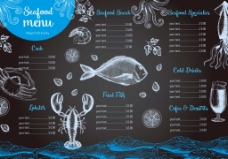 手绘海鲜食谱