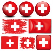 瑞士国旗和足球