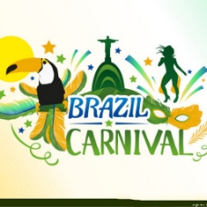 巴西狂欢节的设计元素图标矢量