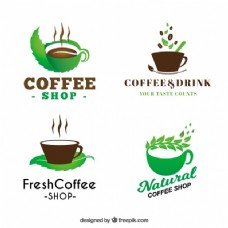 咖啡杯咖啡店徽章收集
