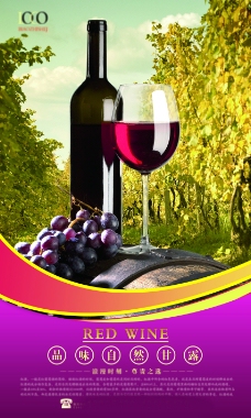 红酒葡萄庄园海报
