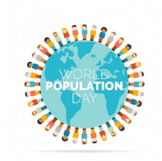 地球日卡通世界人口日