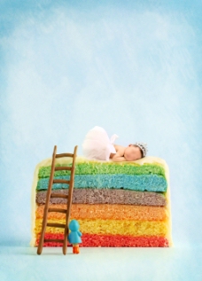 豌豆公主婴儿主题摄影海报