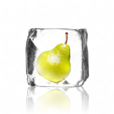 冰块里的梨子图片