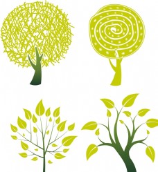 抽象树木树叶树木