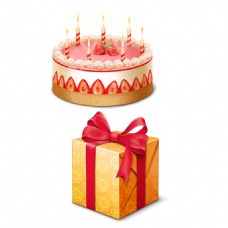 生日礼物生日蛋糕和礼物PNG
