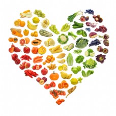 图形创意创意心形蔬菜水果图片