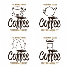咖啡杯字母标签图片