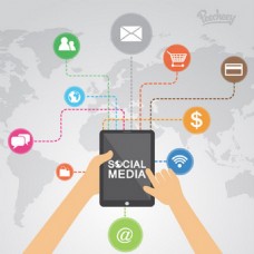 商业图表商业社交网络信息图表