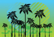 自由棕榈树向量自由向量