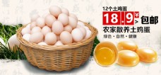 土鸡蛋广告图