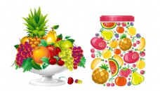 卡通菠萝水果盘水果造型