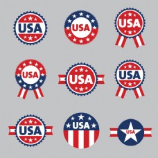 美国元素的徽章
