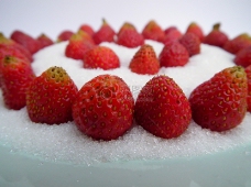 砂糖上的草莓