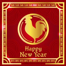 中国新年带着金公鸡