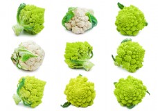 绿色蔬菜白色和绿色的菜花图片
