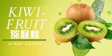 有机水果猕猴桃海报健康绿色养生水果