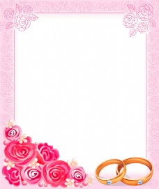 装饰花边插画花朵戒指装饰的边框图片