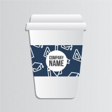 咖啡杯蓝色咖啡纸杯设计图片