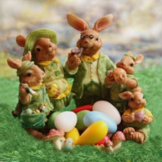 复活节兔子家庭