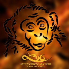 卡通2016年猴年图案图片