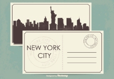 纽约明信片插图