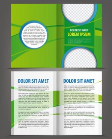创意画册绿色时尚宣传折页设计图片