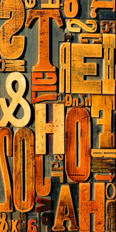 3D木质英文字母玄关