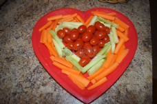 心形的蔬菜拼盘
