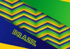 名片巴西国旗彩色图案