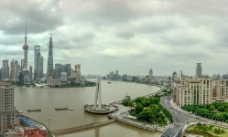 上江上海市中心浦江两岸图片
