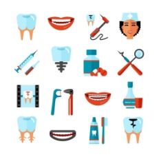牙科医生以及牙医工具图片