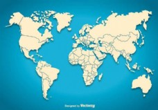 世界地图的轮廓