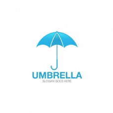 字体蓝色雨伞标志图片