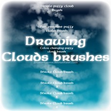 天空的云彩手工绘制的天空云朵云彩笔刷