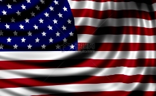 飘动的美国国旗