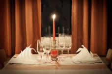浪漫烛光晚餐布置图片