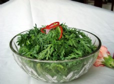 绿色蔬菜生拌茼蒿蔬菜图片