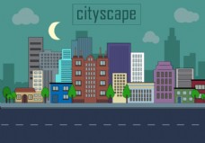 免费城市景观矢量图