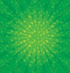 星星和漩涡的绿色光芒