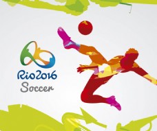 里约奥运足球海报设计