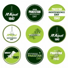 巴基斯坦独立日贴纸